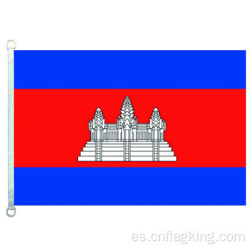 Bandera nacional de Camboya de 90 * 150 cm 100% poliéster Bandera de país de Camboya